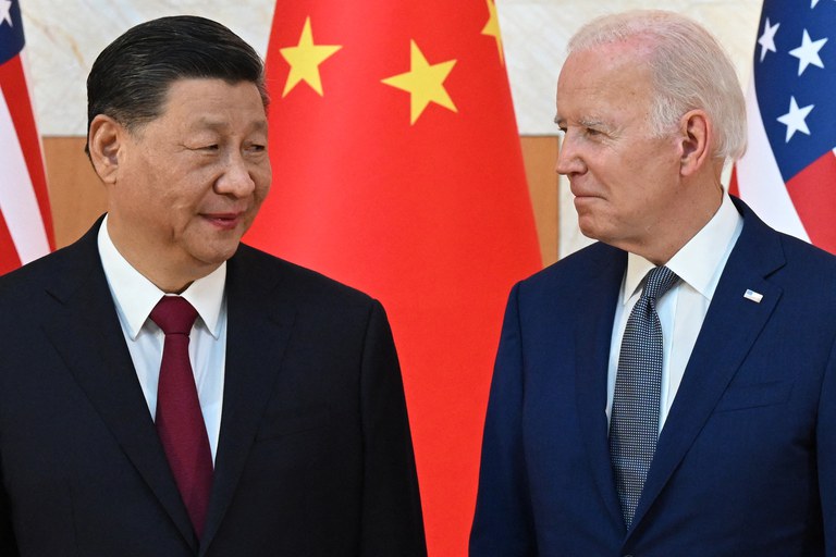 At their meeting on the sidelines of the G20 Summit, Nov. 14, 2022, President Joe Biden told China’s President Xi Jinping that the U.S. had not changed its one China policy, the White House said. Credit: AFP