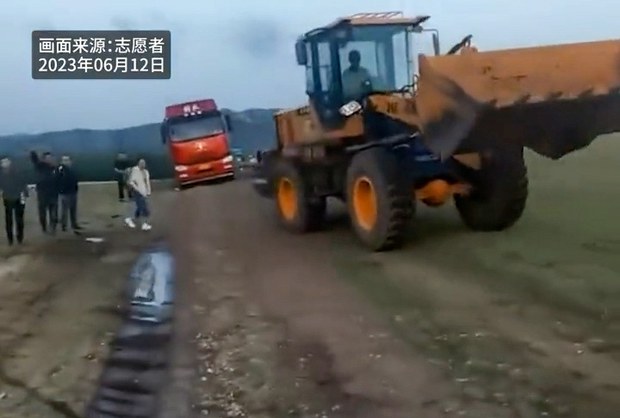 Digger plows into grasslands protesters in China, injuring ethnic Mongolian herder