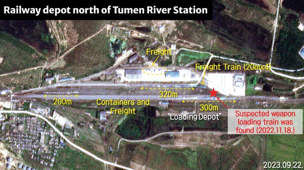 Satellite pics show spike in rail activity at NKorea-Russia border