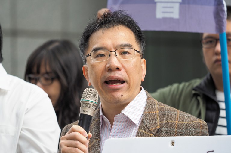 Chen Li-fu, president of the Taiwan Association of Professors, says Chinese President Xi Jinping’s comment that he has no intention of invading Taiwan in the next few years is more likely to undermine the Kuomintang. Credit: Zhong Guangzheng