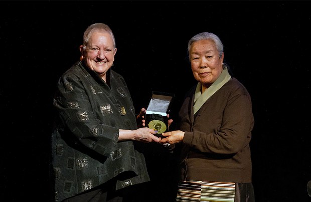 Dalai Lama’s sister receives award for educating Tibetans in exile